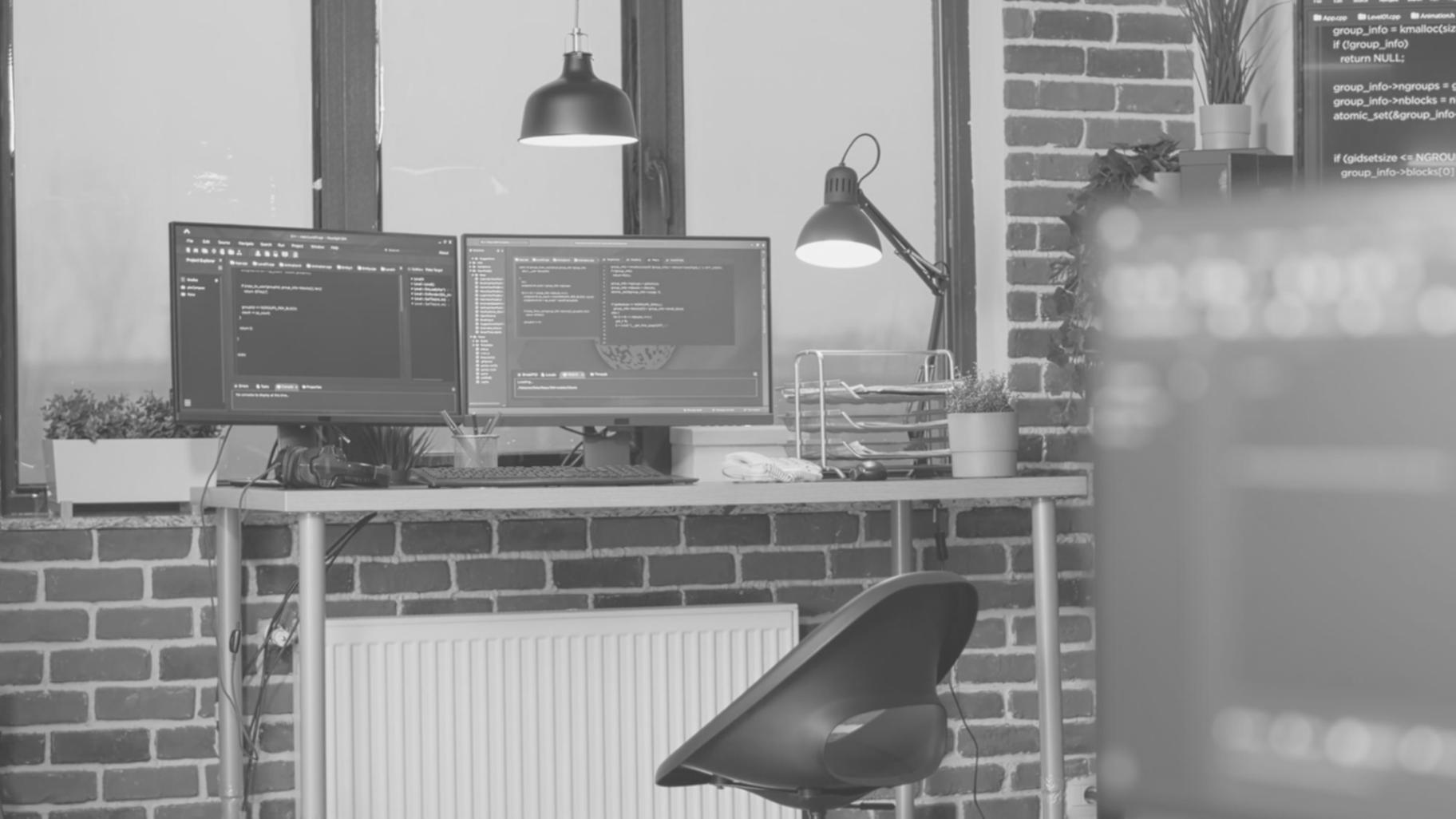 Students collaborating on database architecture project